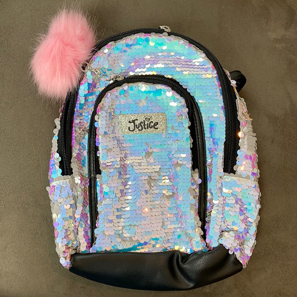 Justice mini sequin backpack